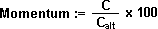 Formel zur Berechnung des Momentum