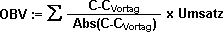 Formel zur Berechnung des OBV