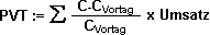 Formel zur Berechnung des PVT