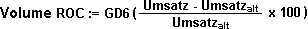 Formel zur Berechnung des Volume-ROC