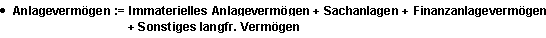 Formel zur Berechnung des Anlagevermögens