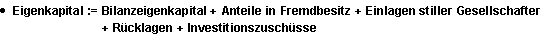Formel zur Berechnung des Eigenkapitals