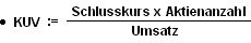 Formel zur Berechnung des KUV