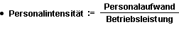 Formel zur Berechnung der Personalintensität