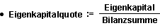 Formel zur Berechnung der Eigenkapitalquote